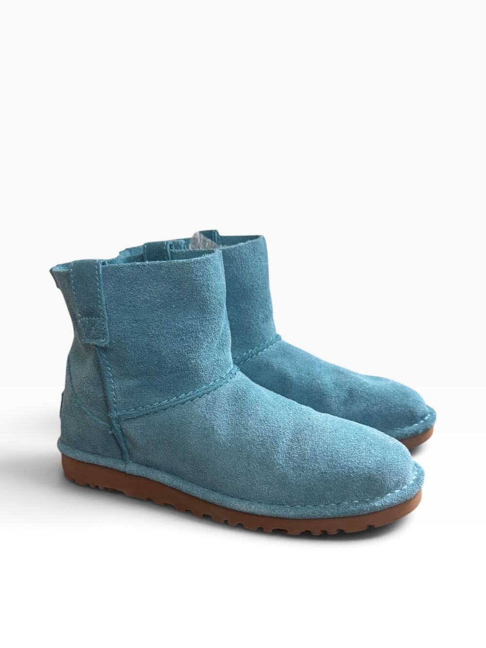 UGG Classic Unlined Mini Teal Blue Suede Boots Women’s Size 7 Style 1017532